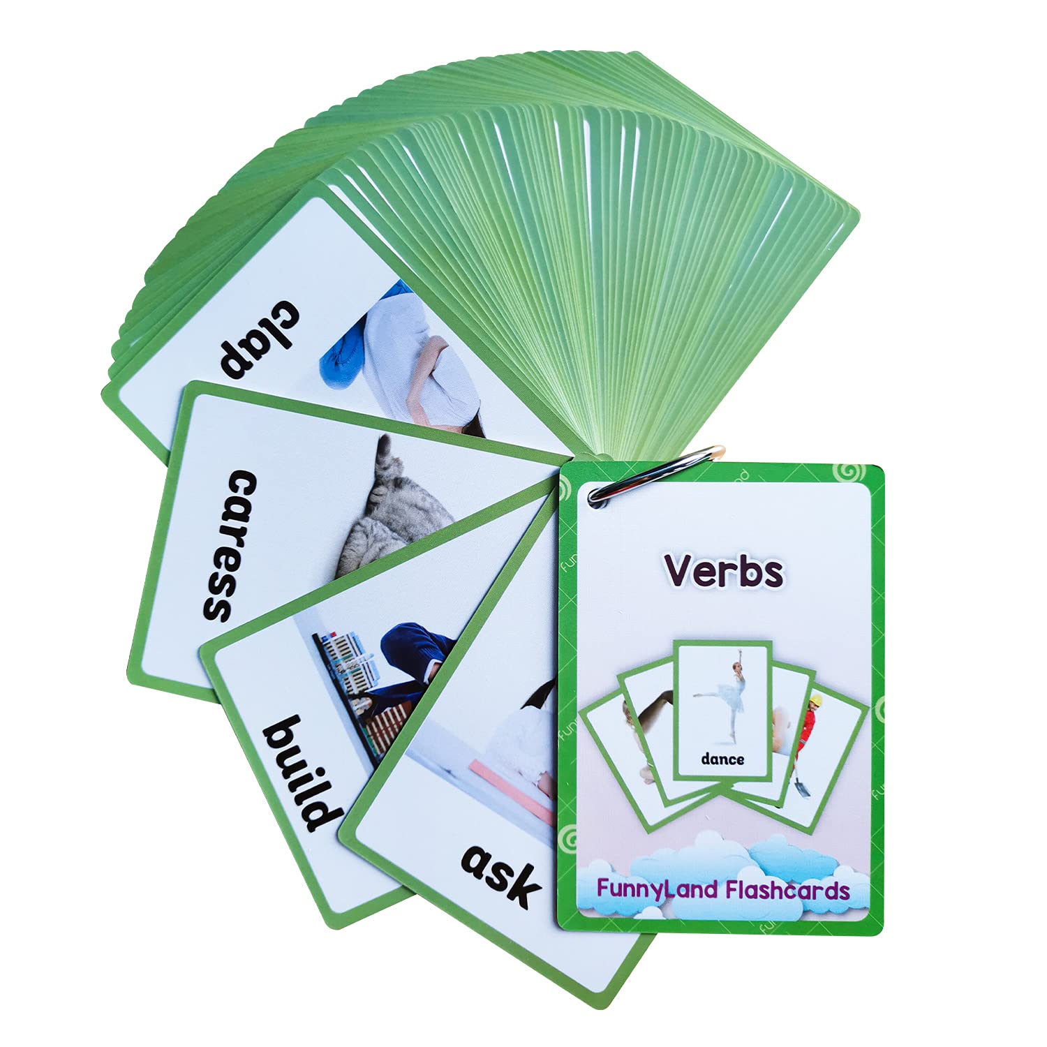 Lilias Verbs Flash Cards for Toddlers - 65 Educational Flashcards for Preschool & Kindergarten Learning (4.3