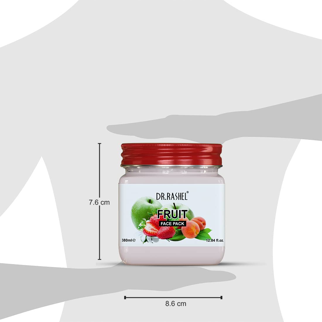 DR.RASHEL Fruit Face Pack for Glowing Skin - Oil Control, Acne Treatment, Pimple Removal, Detan & Brightening (380ml) | Natural Face Cleanser for Clear Skin | Perfect for Daily Skincare & Spa Days