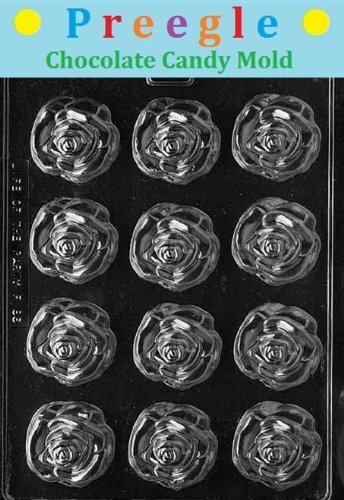 Premium F086 Medium Open Rose Chocolate Candy Mold for Baking, Candy Making, and DIY Treats - Perfect for Valentine's Day, Weddings, and Party Decorations