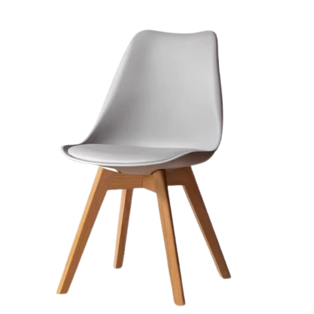 Premium Solid Wood Eames Dining Chairs Set of 4 - Beech & Oak Mid-Century Modern Style - Perfect for Dining Room, Kitchen, Office or Lounge Area
