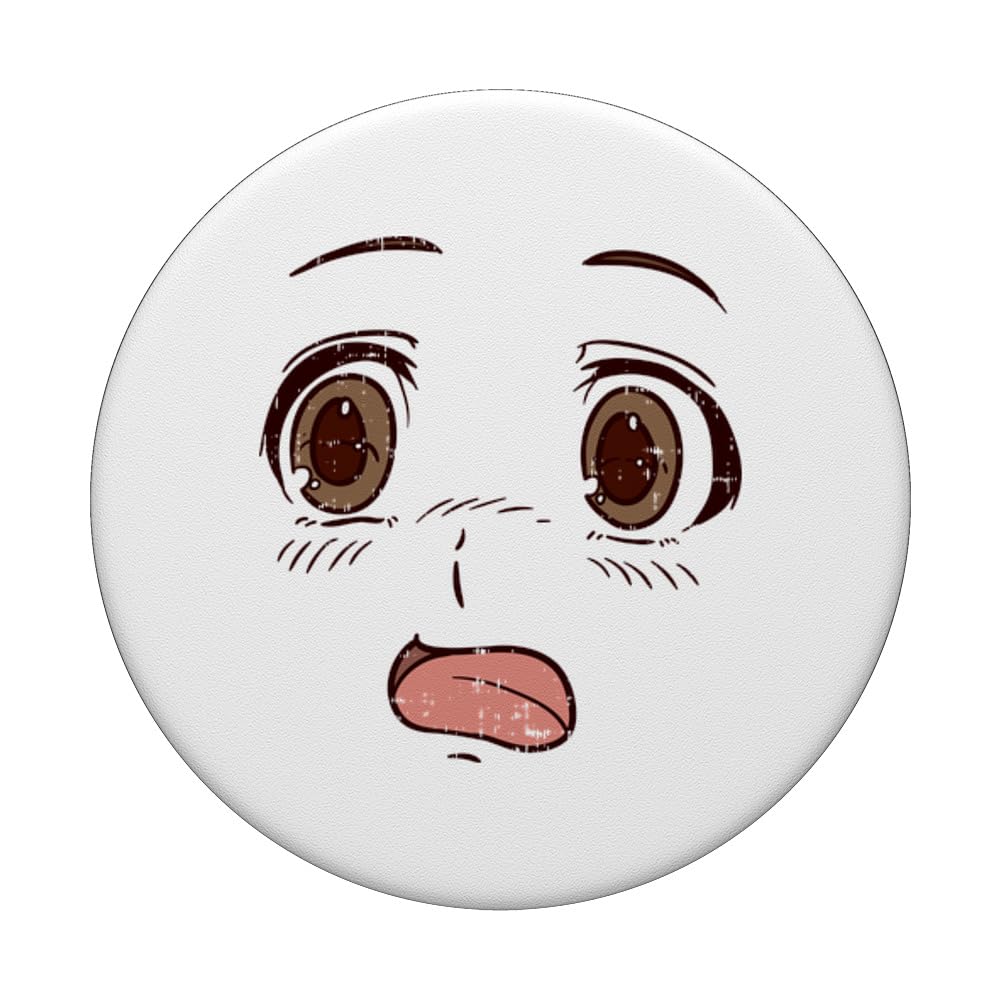 Anime Shocked Face Eyes Cute Japanese Manga Otaku Gift - PopSockets Standard PopGrip for Phone Accessories | Perfect for Anime Fans, Cosplay, and Manga Lovers