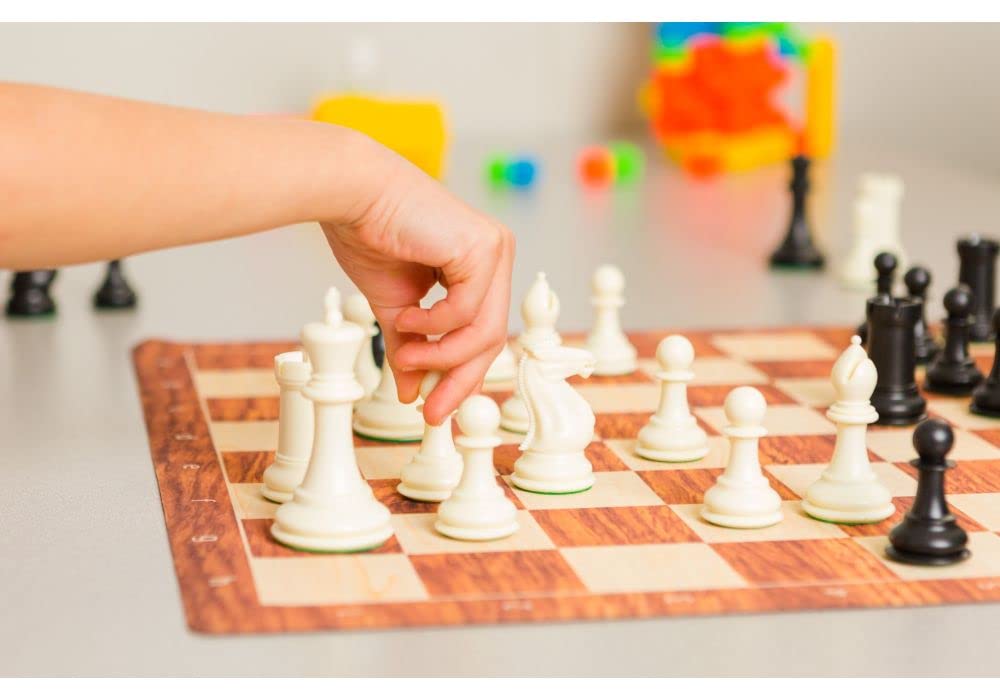 Premium Quadruple Weighted Mahogany Chess Set by The House of Staunton - Luxury Tournament Chess Board for Adults & Seniors - Perfect for Home, Office & Club Tournaments