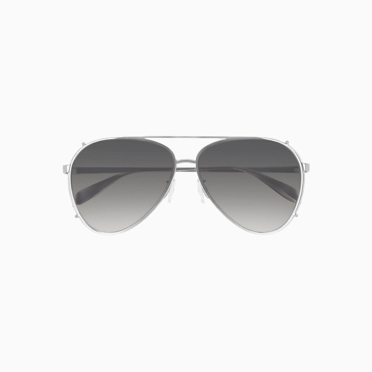 Alexander McQueen Grey Silver Metal Sunglasses for Men & Women - Luxury Designer Shades for Outdoor, Travel & Fashion