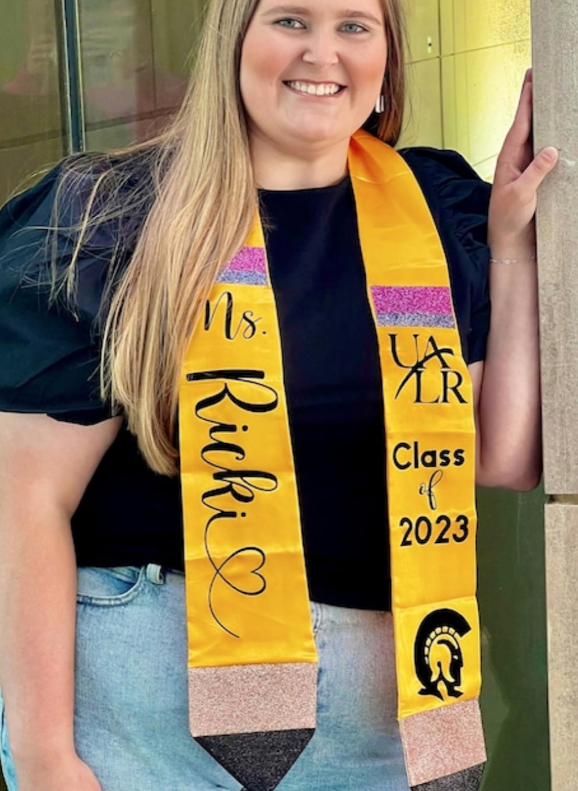 Personalized Teacher Graduation Stole | Class of 2025 Educator Glitter Pencil Graduation Sash | Custom Name & School | Perfect for Graduation Ceremonies & Teacher Appreciation Gifts