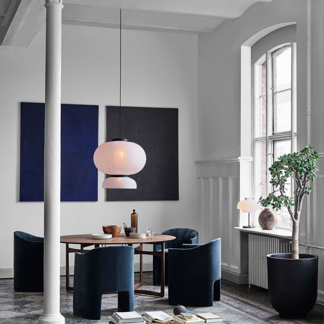 Formakami JH5 Pendant Light - Modern Paper Pendant Lamp for Dining Room, Living Room & Bedroom | Scandinavian Style Hanging Light Fixture | Perfect for Home Decor & Interior Design