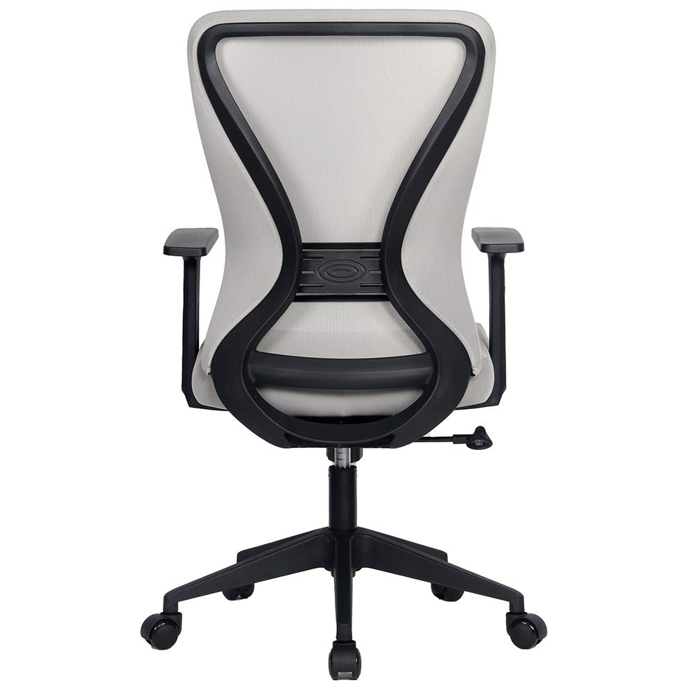 Modern Xelo Solo Mid-Back Ergonomic Office Chair - Adjustable Height Swivel Task Chair with Lumbar Support for Home & Office (Black/Gray) - Perfect for Long Work Hours, Gaming & Remote Work
