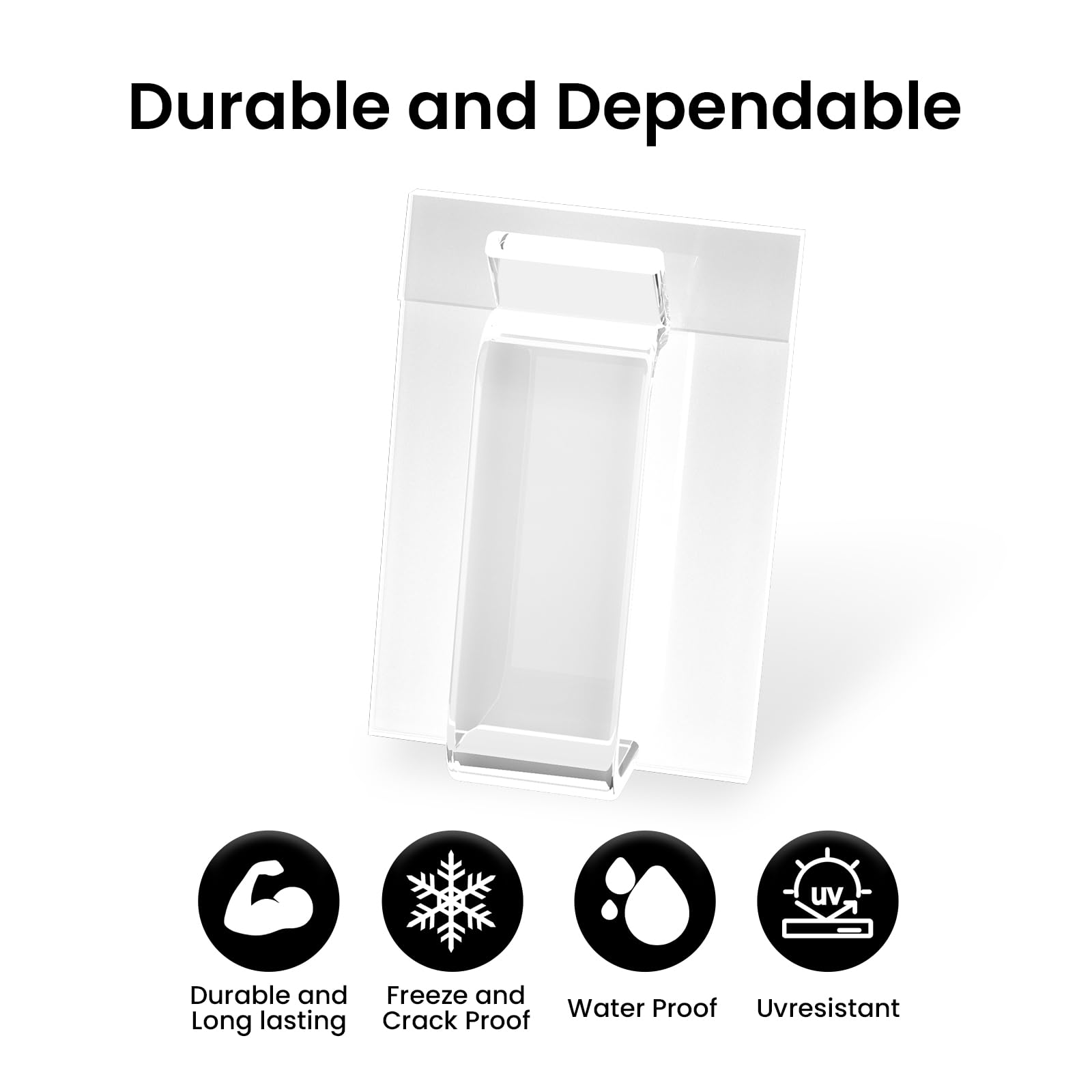100-Pack Clear Adhesive Hooks for Outdoor String Lights - Heavy Duty Waterproof UV-Resistant Cable Clips - Perfect for Christmas Lights, Rope Organization & Home Decor (Indoor/Outdoor Use)