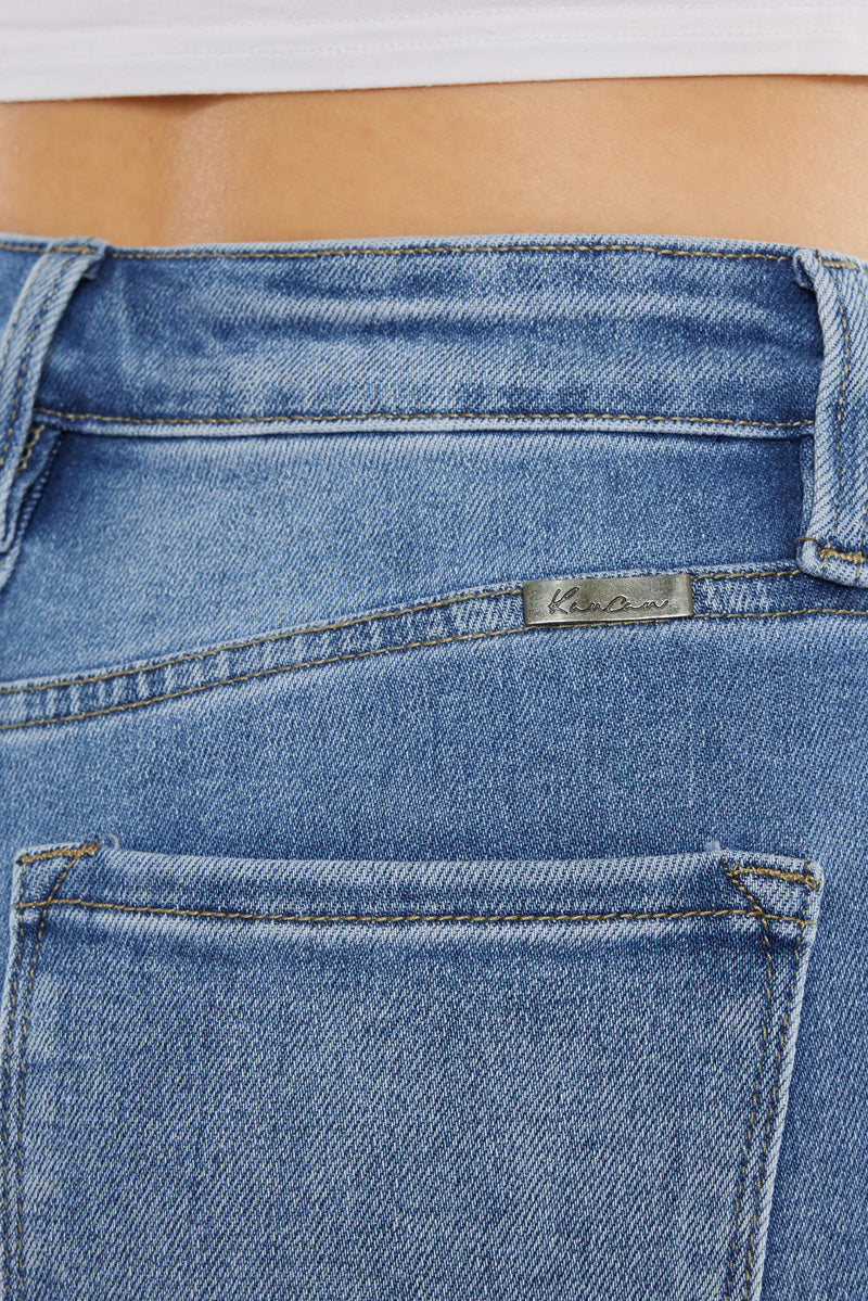 Adaline Essentials High Rise Slim Straight Leg Jeans for Women - Comfortable Stretch Denim Pants for Casual Wear, Office & Everyday Outfits