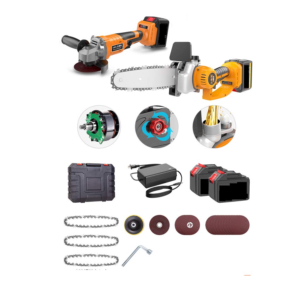 Wangzi Brushless Electric Chainsaw - Rechargeable Lithium Battery for Outdoor Logging & Gardening