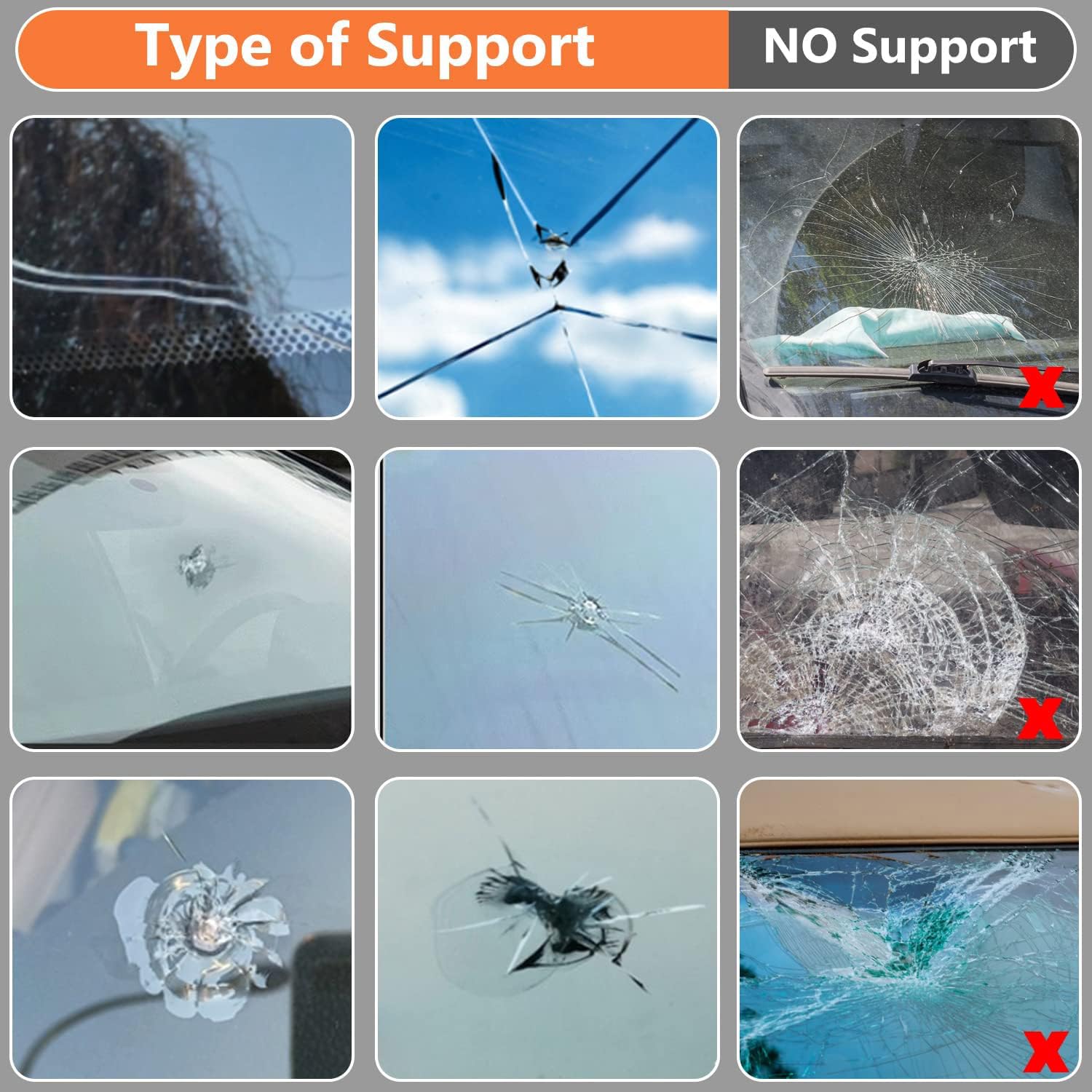Upgraded Windshield Repair Kit for Chips, Cracks & Star-Shaped Damage - Quick Fix Solution for Car Windshield Repair at Home or On The Road - DIY Auto Glass Repair Kit for Small Chips, Bullseyes & Spider Cracks