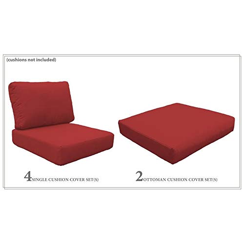 TK Classics Terracotta Cover Set for COAST-07a Outdoor Furniture - Waterproof & UV Resistant Patio Cushion Covers (Cushions Not Included) - Perfect for Poolside, Garden & Backyard Relaxation