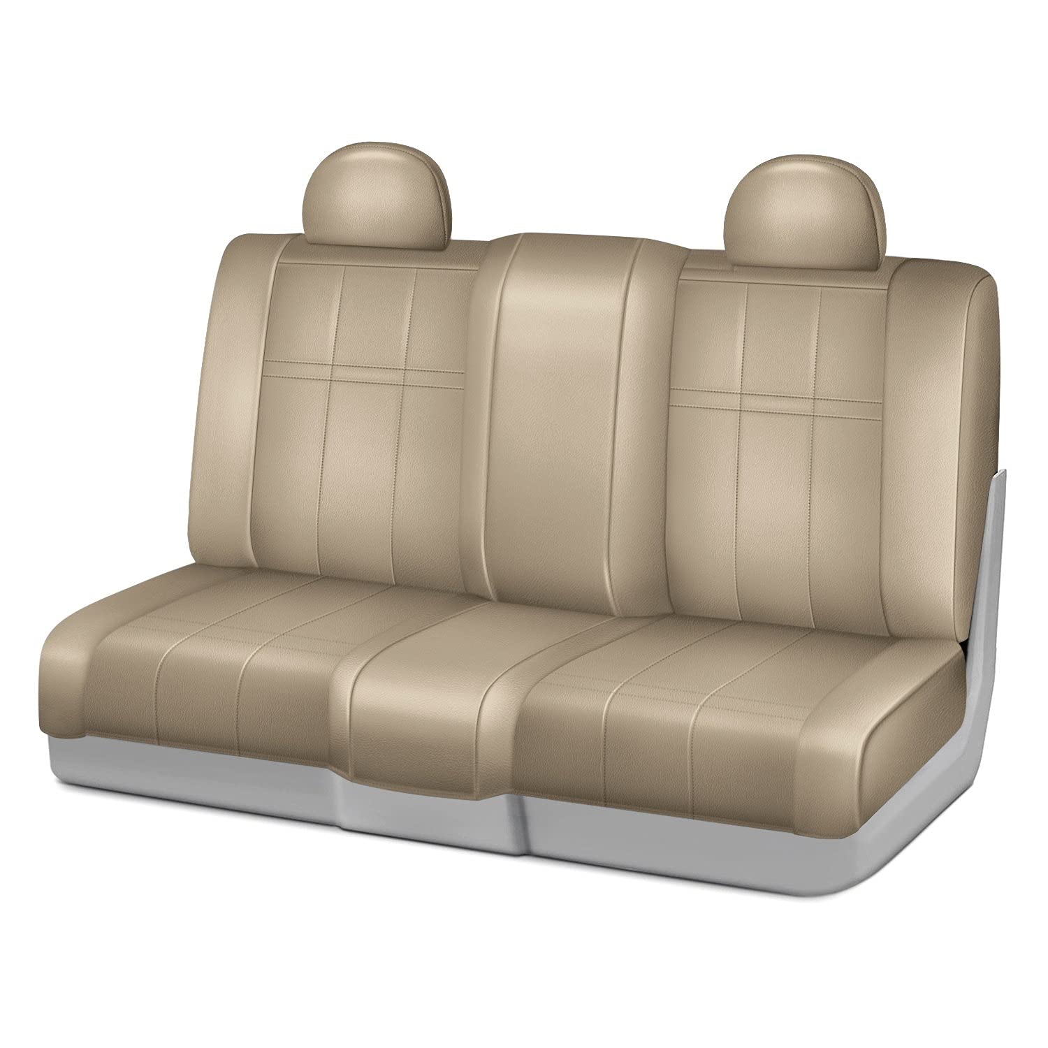 Rixxu Forma Series Rear Car Seat Covers - Universal Fit for 2nd Row Bench in Most Cars, Trucks & SUVs - Sandstone Color - Perfect for Family Road Trips, Pet Protection & Daily Commuting