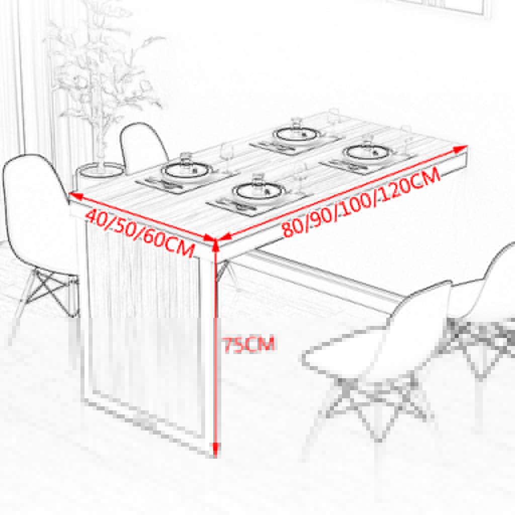 Space Saving Wall Mounted Folding Desk - Foldable Kitchen Dining Table, Home Office Computer Desk, Invisible Wall Workbench for Small Apartments & Tiny Homes | Perfect for Meal Prep, Remote Work & Study Areas