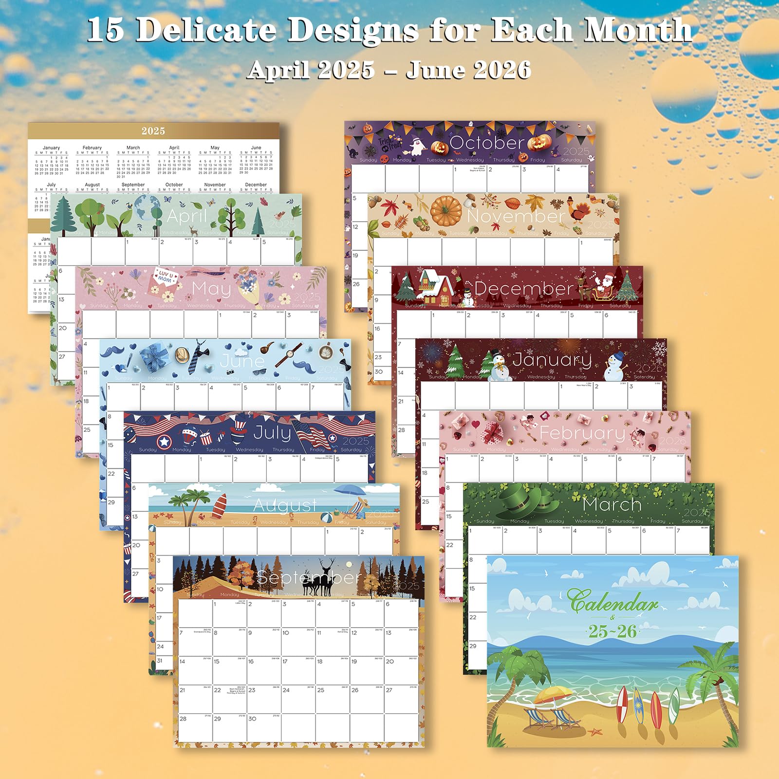 2025-2026 Small Standing Desk Calendar with To-Do List | 8