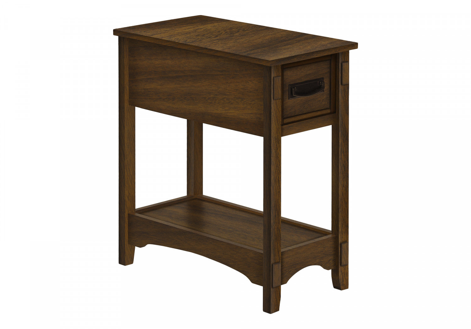 Aurea Walnut Side Table - Modern End Table for Living Room, Bedroom & Office - Stylish Small Accent Table with Wooden Finish