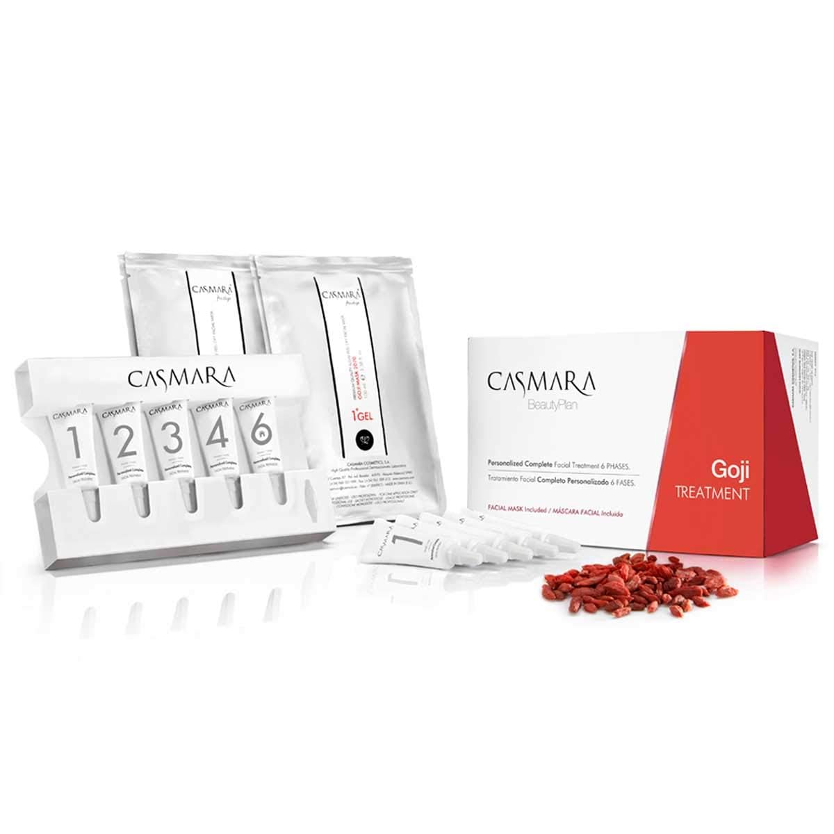 Casmara Goji Treatment Unisex Facial Kit - Anti-Oxidant Facial Care for Glowing Skin | Perfect for Spa Nights & Self-Care Routines