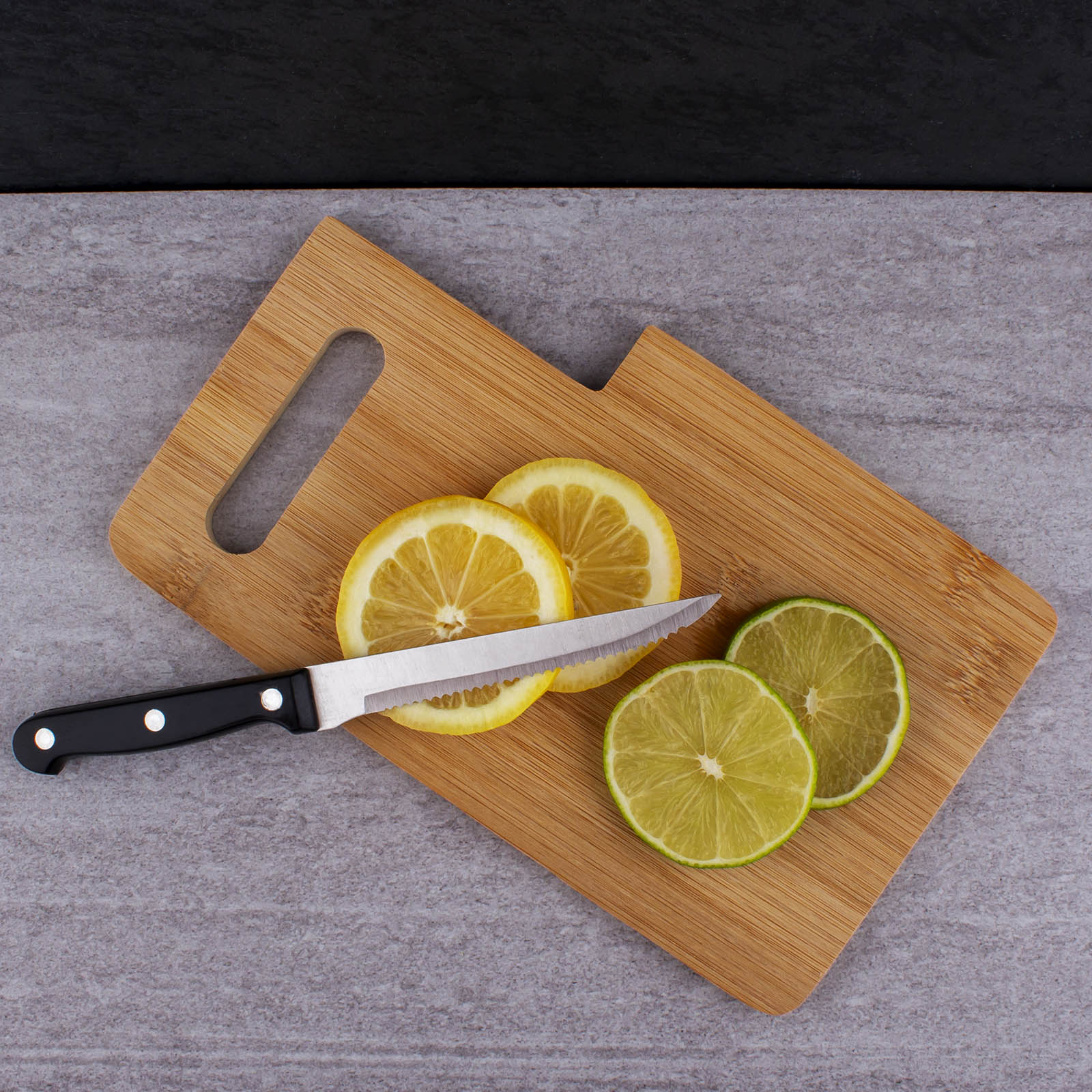 Premium Bamboo Cutting Board with Built-in Knife Holder | Eco-Friendly Kitchen Essential for Chopping, Slicing & Meal Prep