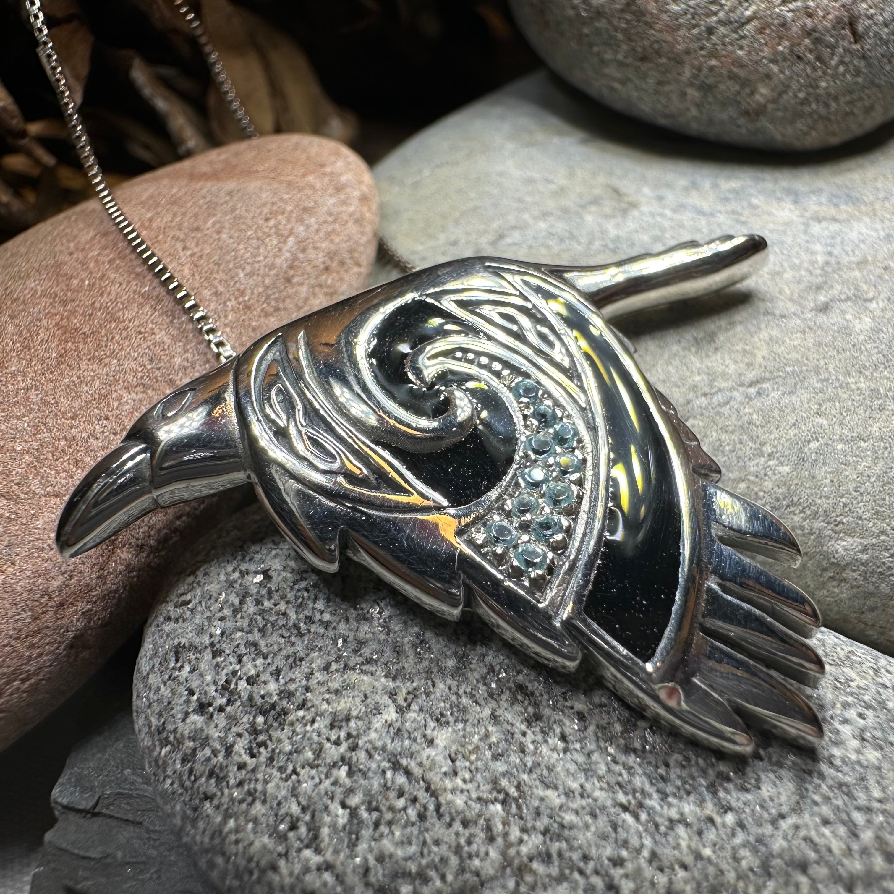 Celtic Raven Necklace for Women - Viking Jewelry with Norse Mythology Symbol - Perfect for Pagan, Gothic & Medieval Fashion Lovers
