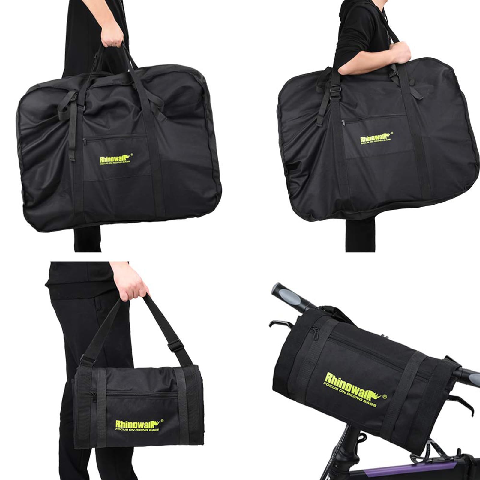 Rhinowalk 20/26 Inch Waterproof Folding Bike Bag - Durable Bicycle Travel Case for Car, Train & Airplane Transport - Perfect for Outdoor Adventures, Cycling Trips & Commuting