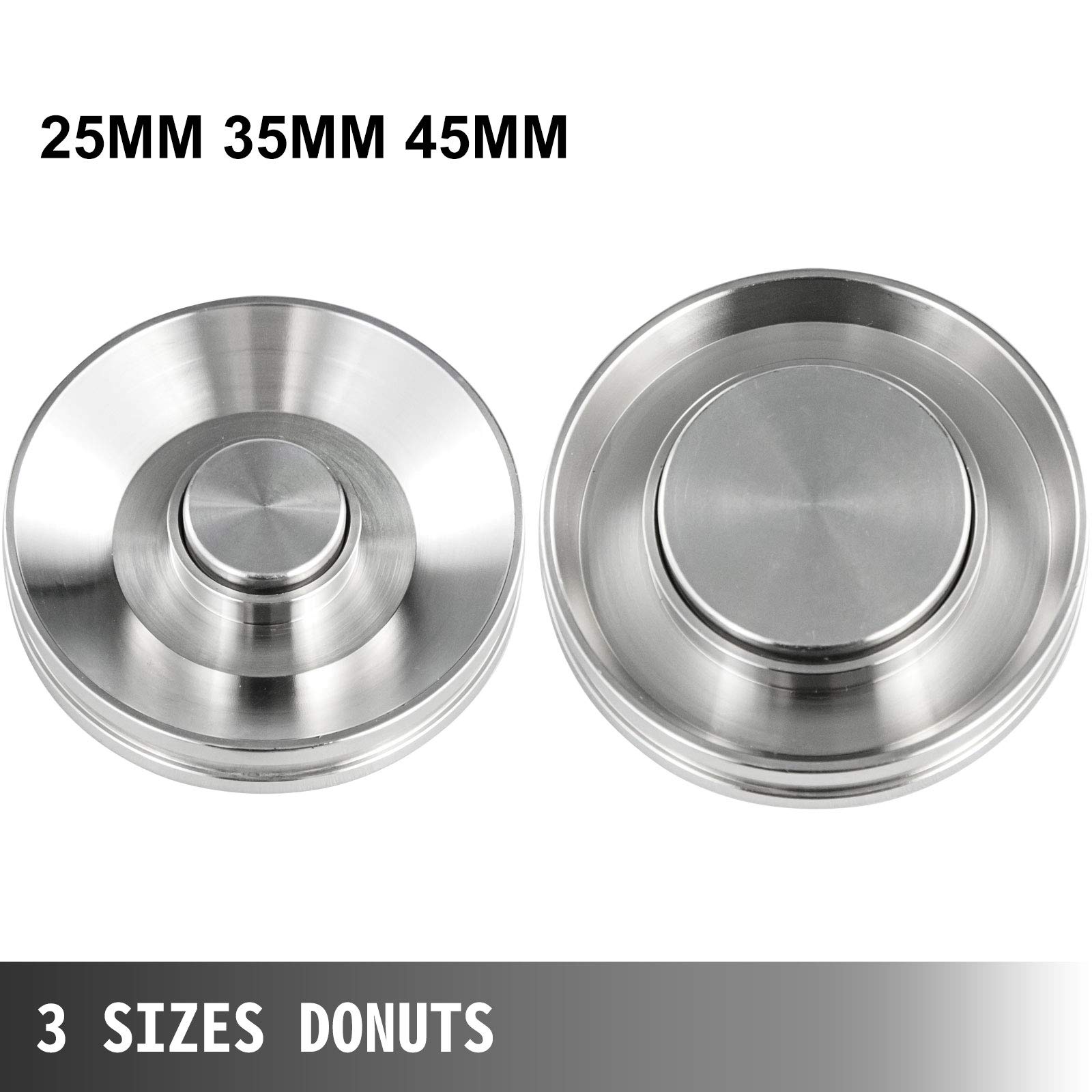 VEVOR Commercial Automatic Donut Maker Machine - 2 Rows 7L Hopper with 3 Size Molds, 110V Doughnut Fryer, Intelligent Control Panel, 304 Stainless Steel - Perfect for Bakeries, Cafes, and Donut Shops