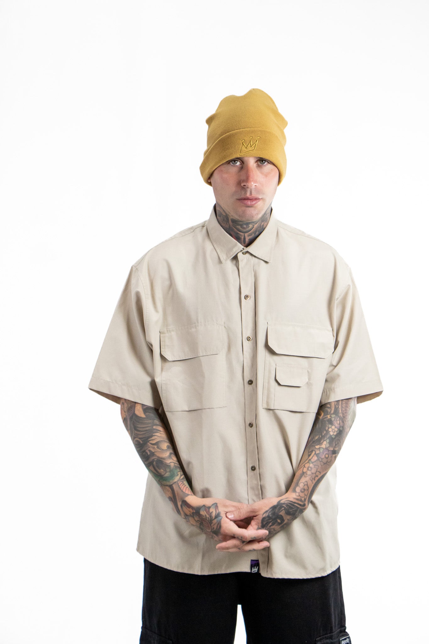 King Of Art H Bronx Koa Beige T-Shirt - Trendy Streetwear Graphic Tee for Men | Perfect for Casual Outfits, Hip Hop Fashion & Urban Street Style