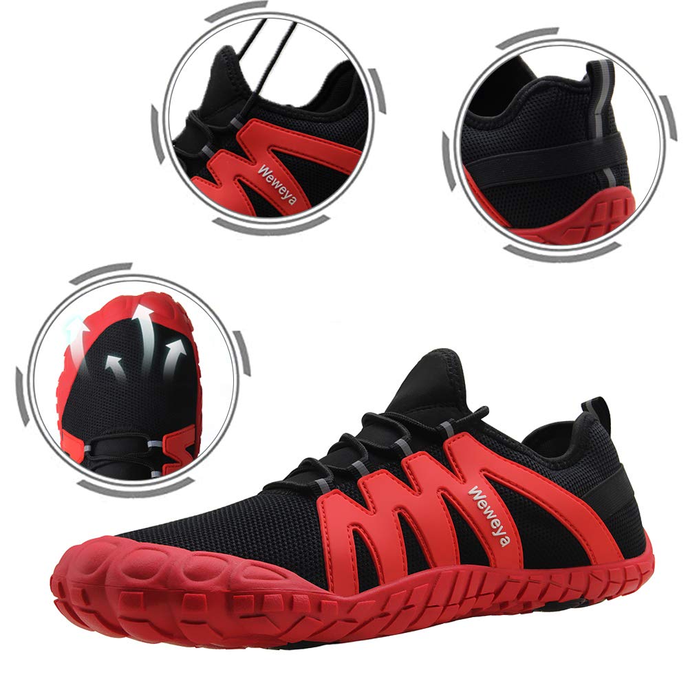 Weweya Barefoot Shoes for Men - Minimalist Running & Cross Training Shoes | Lightweight, Flexible & Breathable for Gym, Trail & Everyday Wear