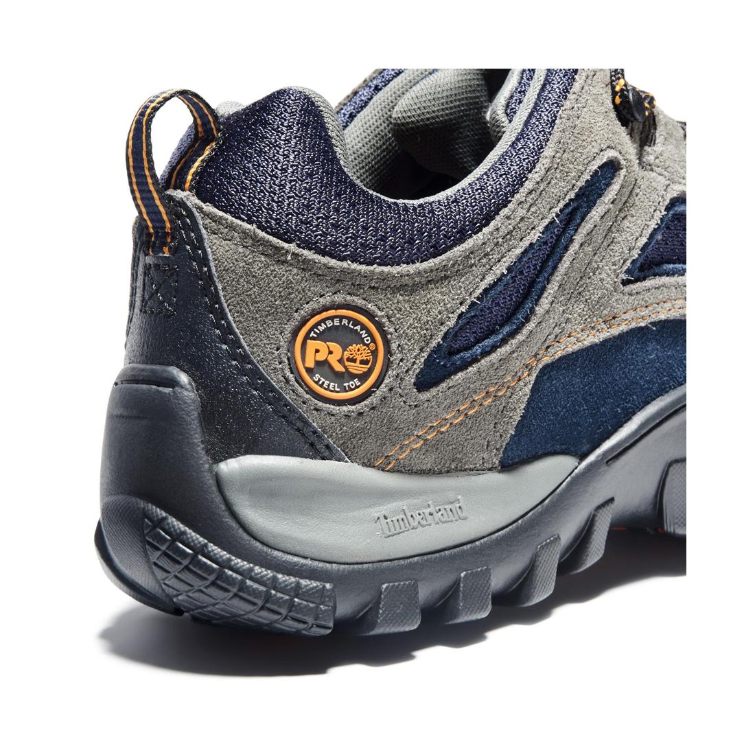 Steel Toe Work Boots for Men - Waterproof & Slip Resistant Safety Shoes - Heavy Duty Construction Work Boots for Outdoor, Industrial & Warehouse Jobs (Blue)