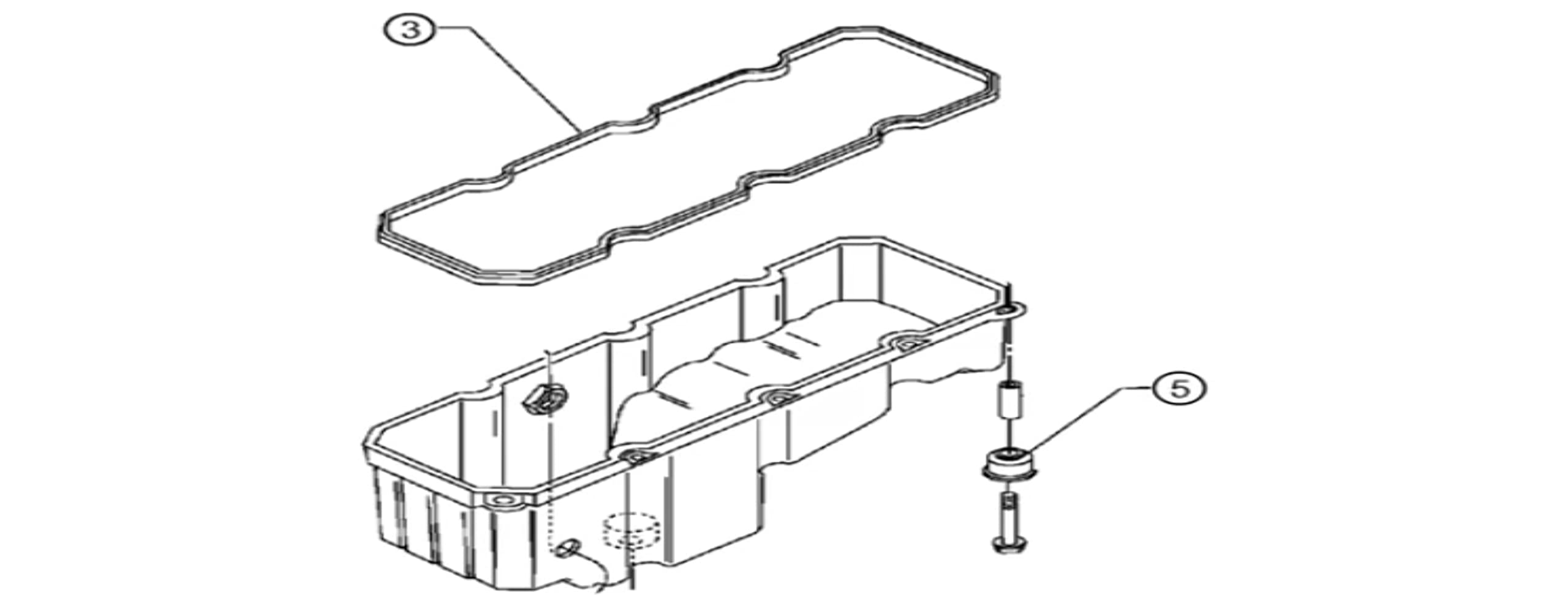 Detroit Diesel 12.7L Oil Pan Isolator with Gasket - Compatible with 08929102, 23517242 - Perfect for Engine Repair & Maintenance