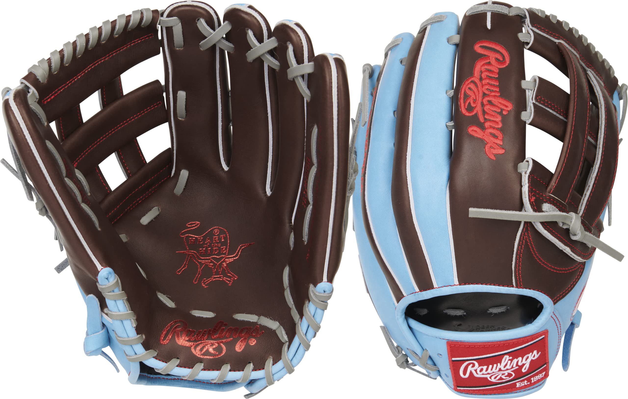 Rawlings HEART OF THE HIDE Baseball Glove - Premium Leather, Traditional Break-In, Multiple Sizes & Styles for Baseball Players & Coaches - Perfect for Training, Games & Professional Play