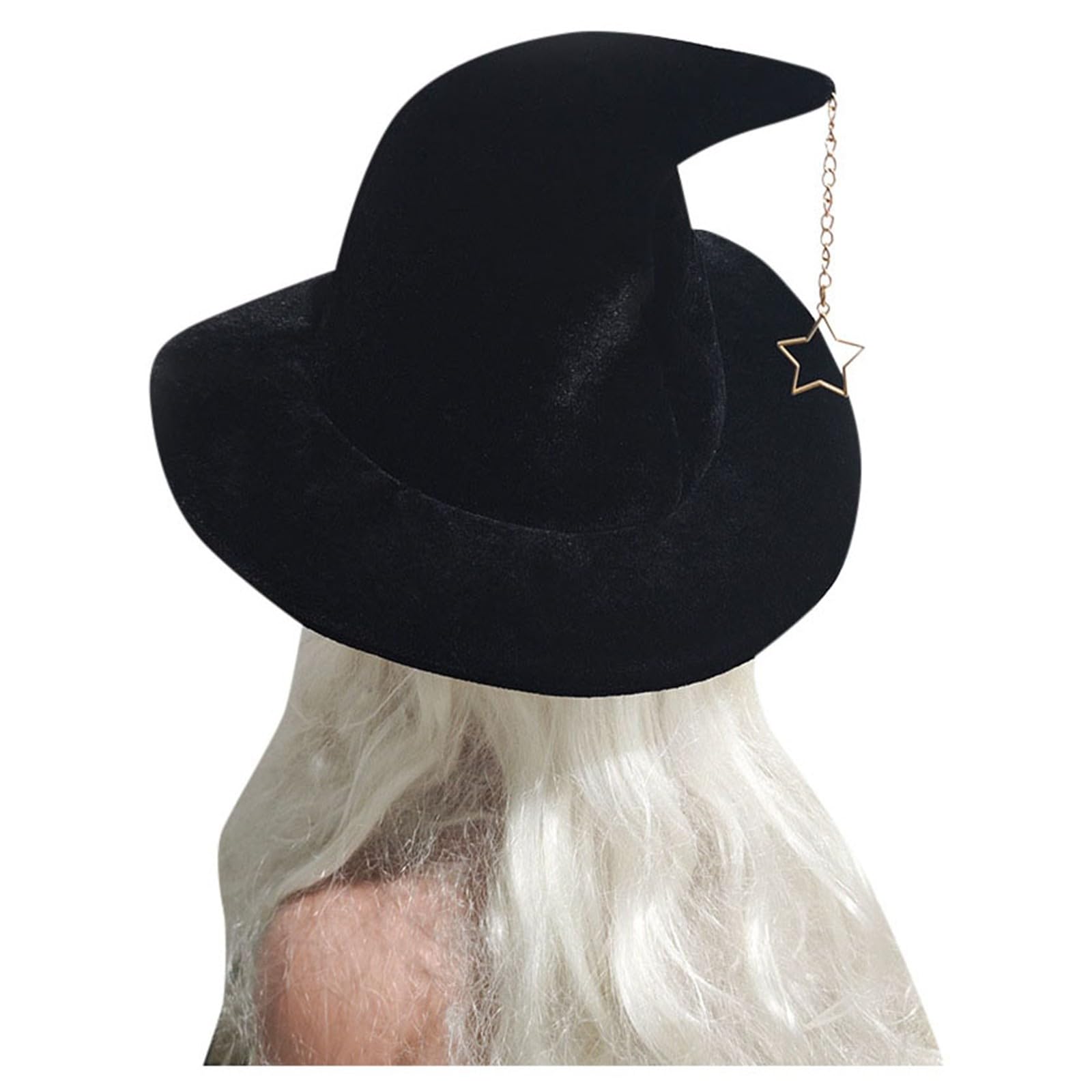 Gothic Costume with Star Pendant, Witch Hat, Makeup Kit - Perfect for Halloween, Cosplay, Themed Parties, and Stage Performances