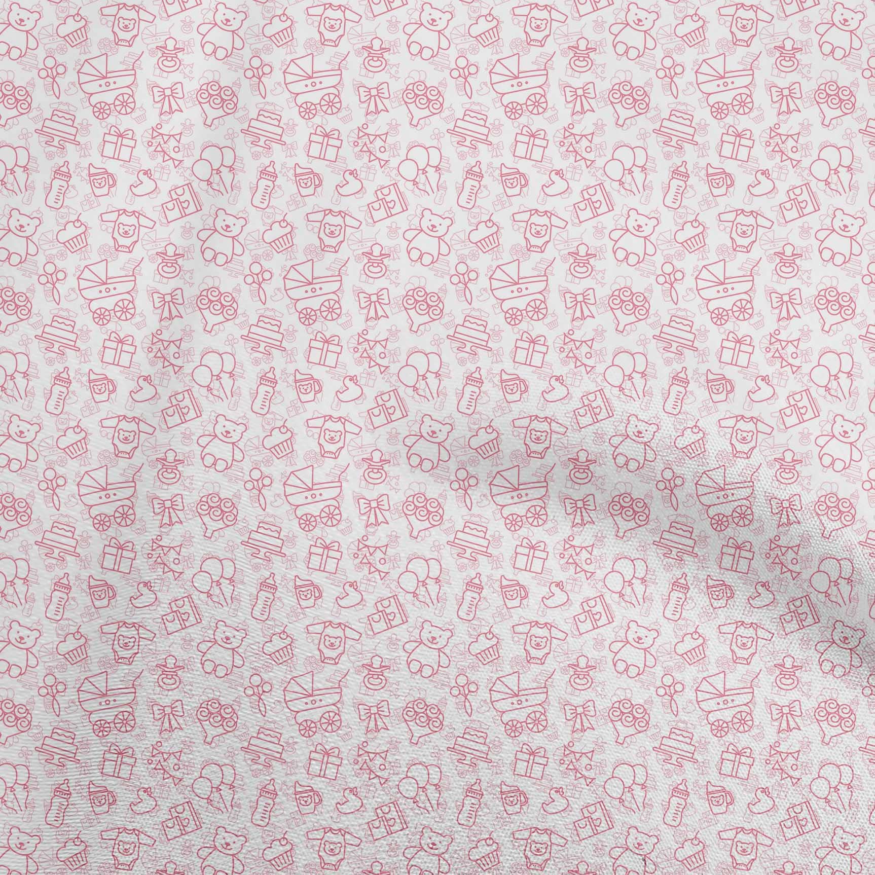 oneOone Polyester Spandex Pink Kids Animal Print Fabric - 56 Inch Wide Soft Stretchy Material for DIY Dresses, Costumes & Crafts (1 Yard)