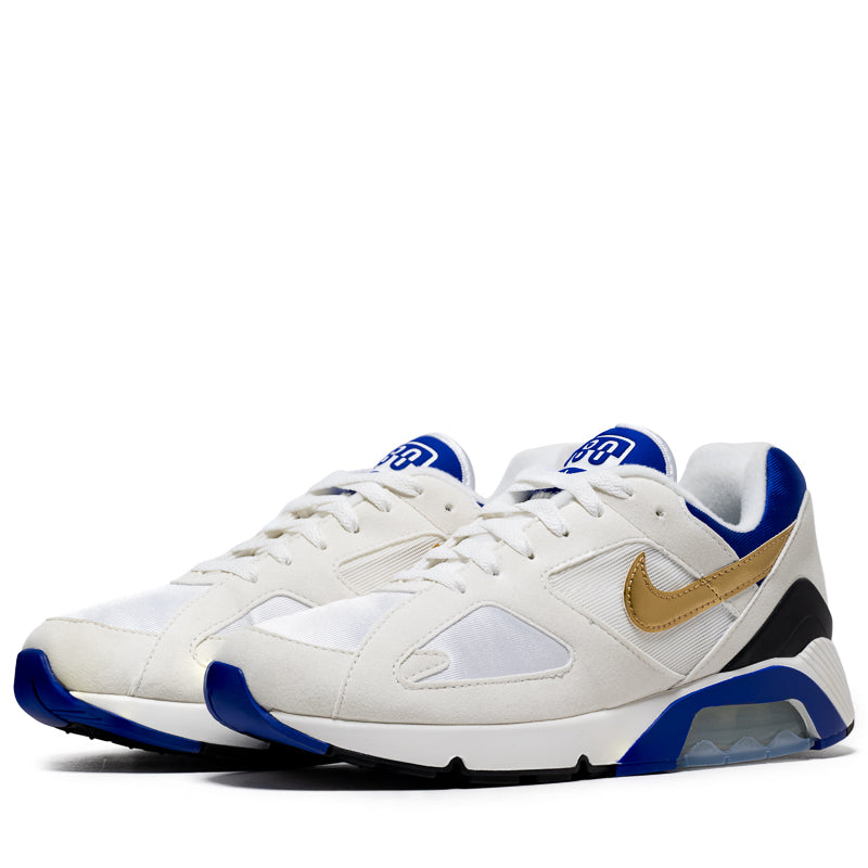 Nike Air 180 Men's Running Shoes - Summit White/Metallic Gold - Lightweight Cushioned Sneakers for Jogging, Gym & Casual Wear