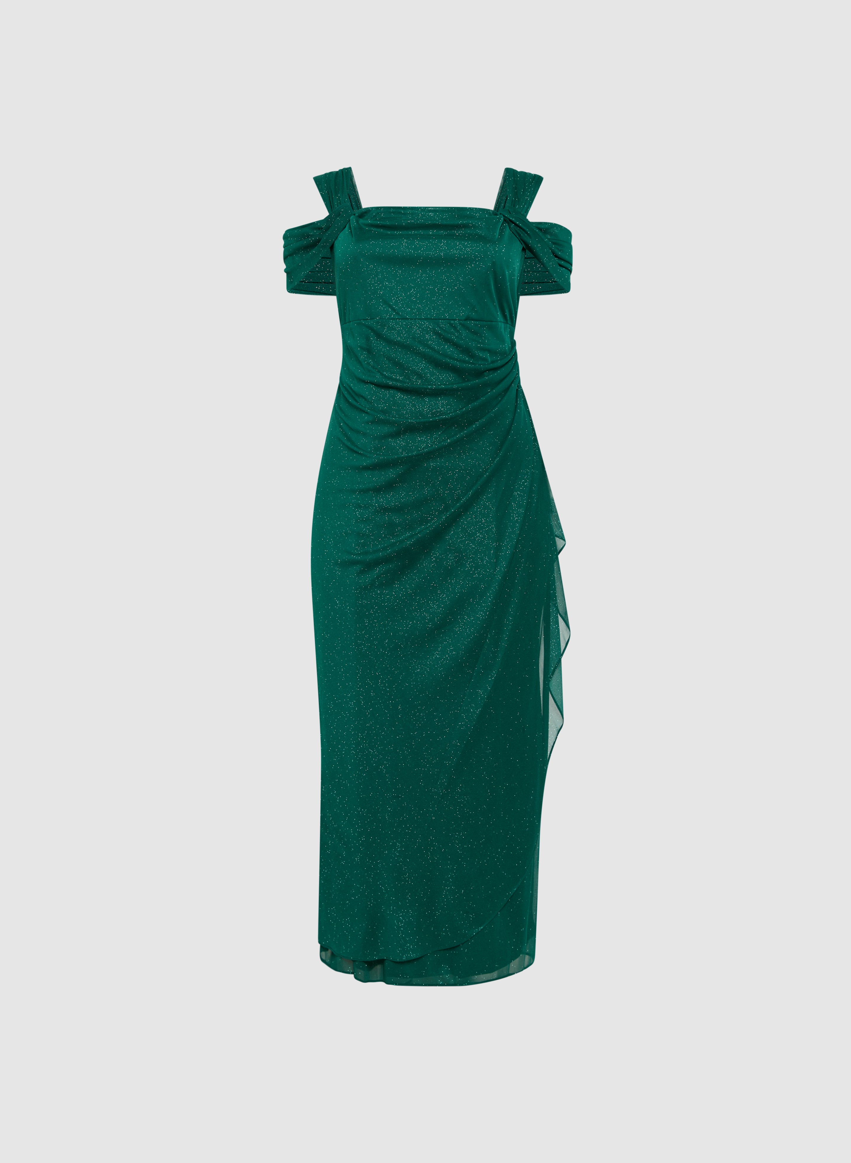 Elegant Cold Shoulder Empire Waist Dress for Women - Flattering A-Line Summer Dress for Parties, Weddings & Date Nights