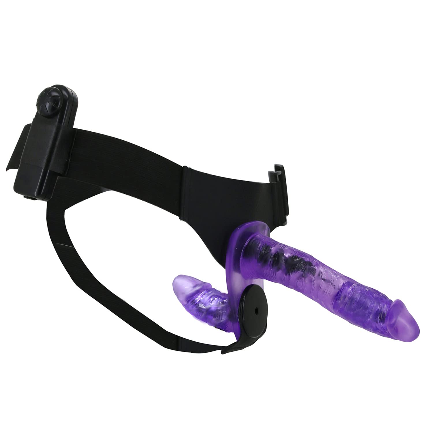 Remote Control Strap-On Double Sided Vibrating Dildo - Wearable Harness for Couples, Purple Adult Toy for Lesbian & Solo Play - Perfect for Role Play & Spicing Up Your Sex Life