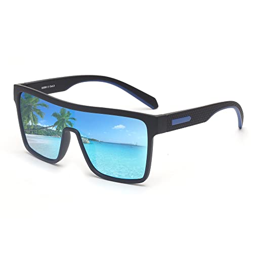 #1 Black Frame / Polarized Mirror Blue Lens