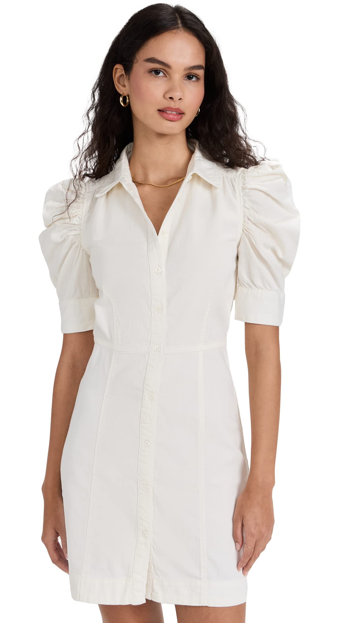 FRAME Women's Gillian Dress - Elegant Flowy Midi Dress for Casual & Office Wear | Perfect for Summer, Brunch & Special Occasions