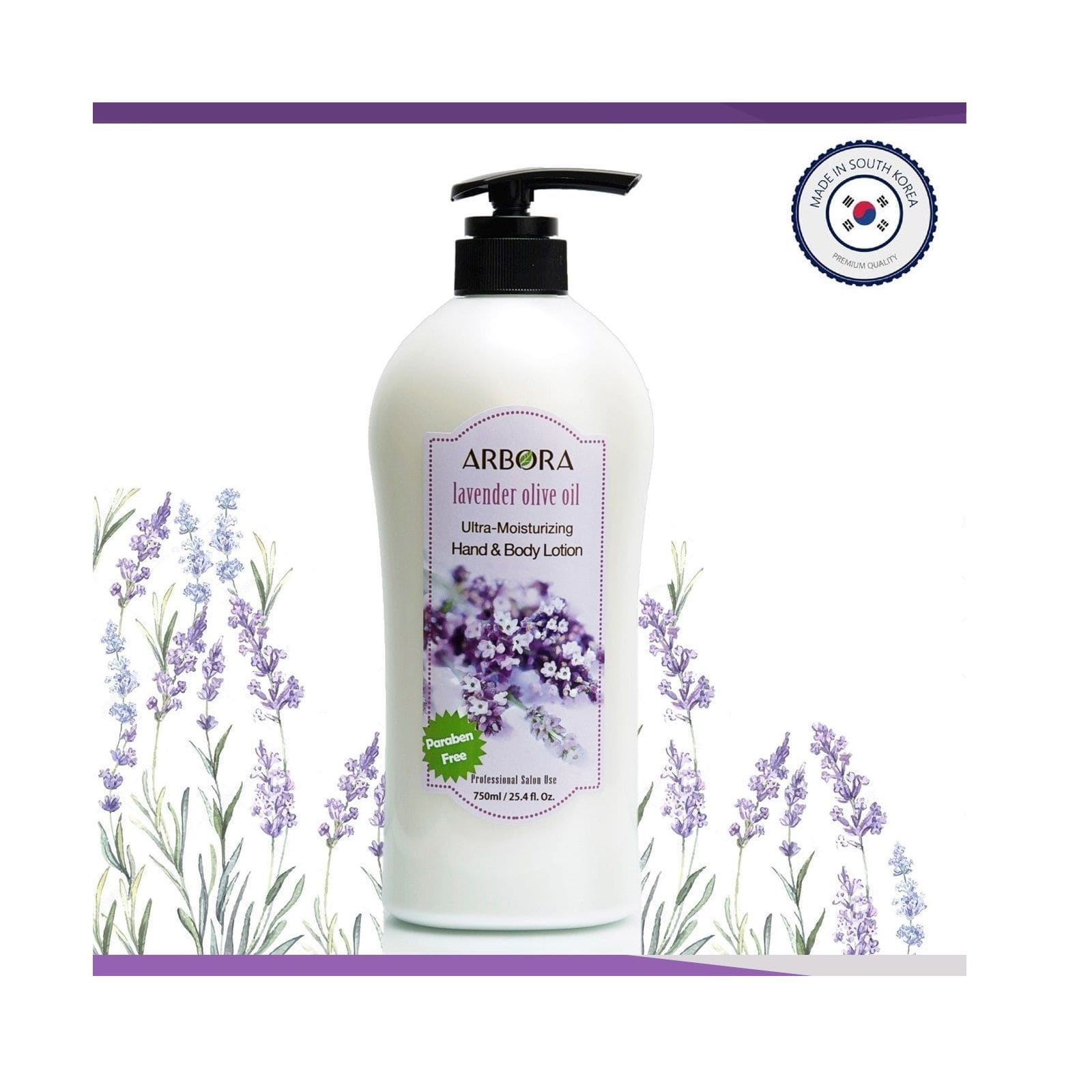 ARBORA Olive Oil Body & Hand Lotion - Moisturizing & Nourishing Skin Care for Dry Skin - Perfect for Daily Hydration & Spa Treatments at Home