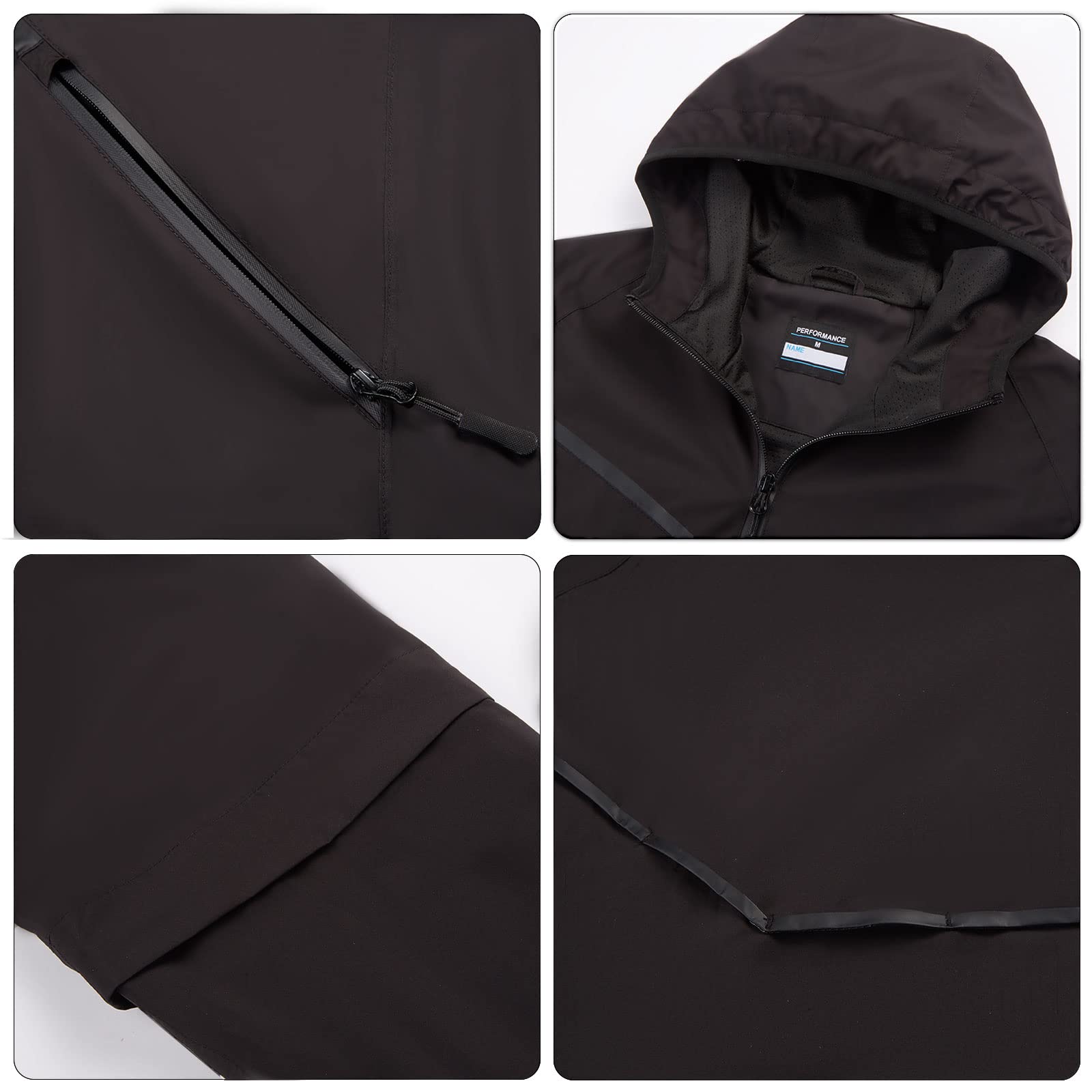 **K.E.J. Men's Waterproof Golf Rain Jacket – Lightweight & Breathable Rain Suit for Outdoor Golfing – All-Weather Performance Rain Gear for Golfers (Ideal for Rainy Days & Windy Conditions)**