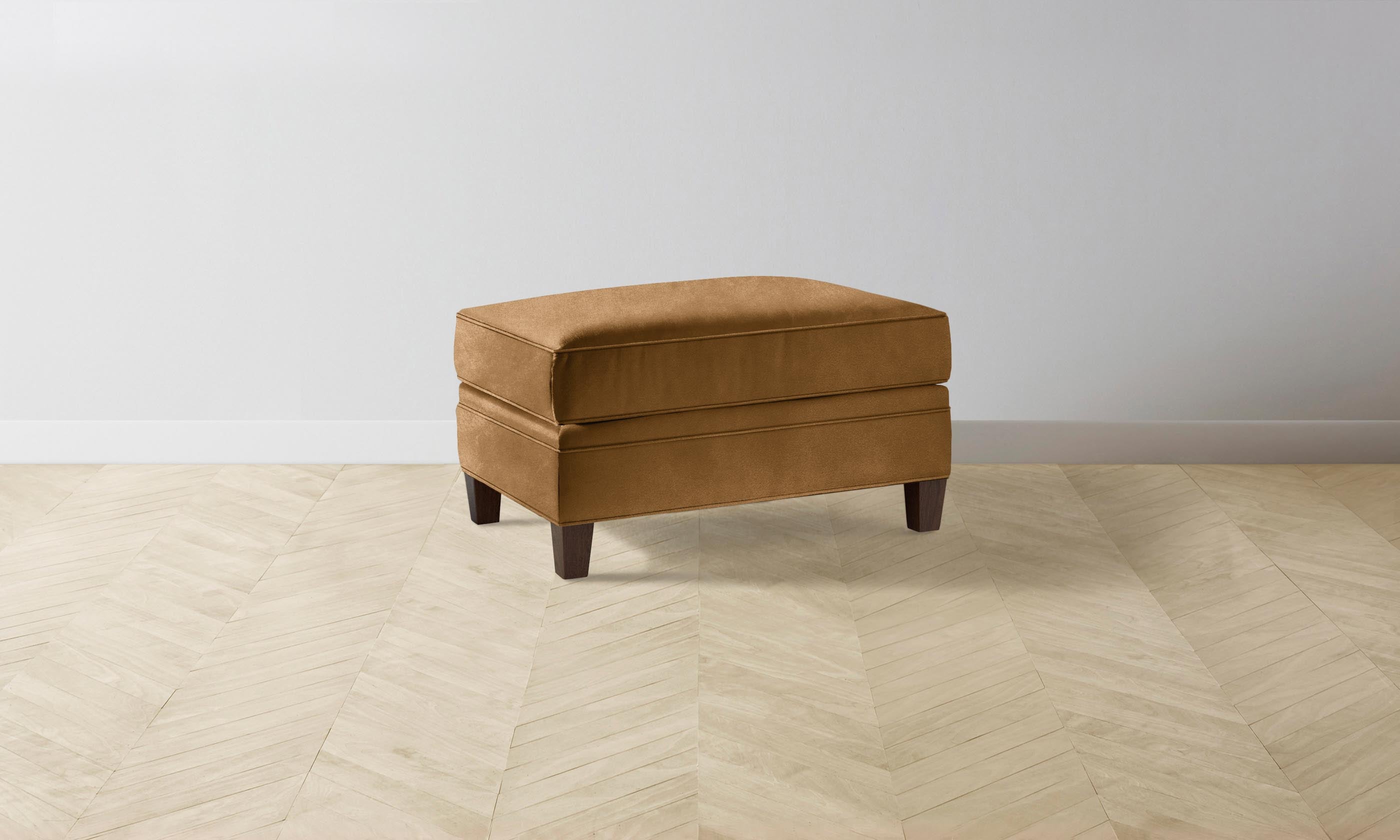 Premium Carmine Ottoman - Genuine Nubuck Leather Saddle Stool with Metal Legs | Footrest, Living Room Decor, Bedroom Seating | Perfect for Home, Office & Lounge Areas
