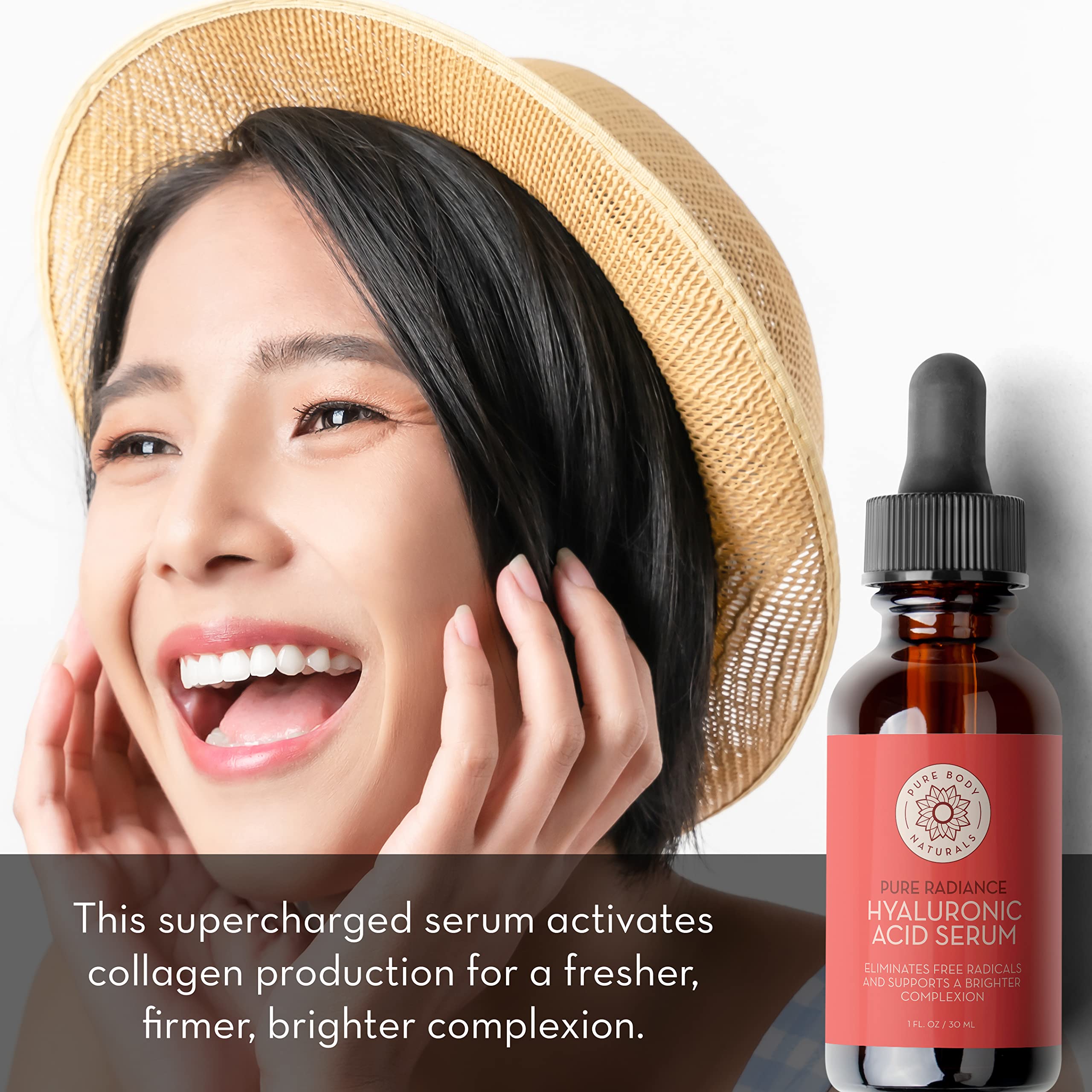 Pure Body Naturals Anti-Aging Facial Serum Set - Hyaluronic Acid, Retinol, Vitamin C & Niacinamide Serum for Glowing Skin - Perfect Skincare Gift for Women - Day & Night Moisturizing Routine