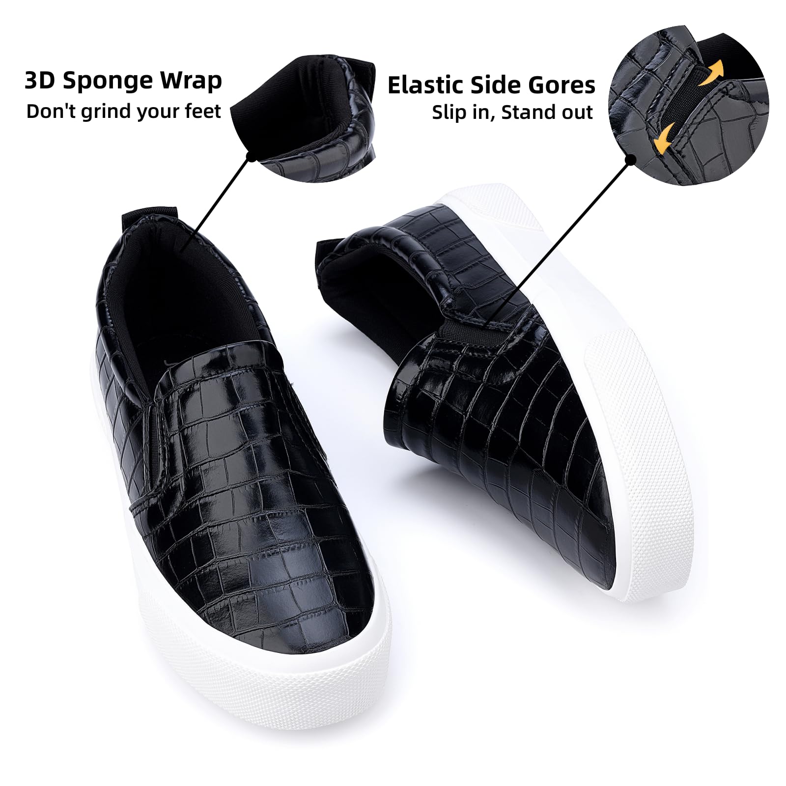 JENN ARDOR Women's Slip On Sneakers - Comfortable Casual Walking Shoes | Breathable Lightweight Flats for Women | Perfect for Work, Travel & Everyday Wear