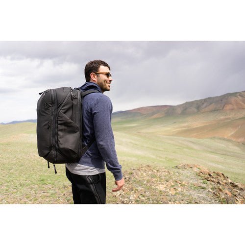 Peak Design 45L Travel Backpack - Waterproof Hiking Backpack for Men & Women - Durable Carry-On Backpack for Air Travel, Camping & Outdoor Adventures (Black)