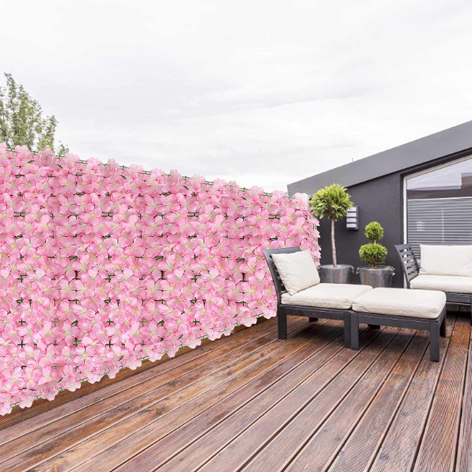 Artificial Faux Ivy Hedge Privacy Screen - 6x10ft UV Resistant Outdoor Fake Vine Wall Covering for Garden Fence, Wedding Decor, Yard, Balcony & Patio Privacy Solution | Durable Plastic Greenery for Indoor/Outdoor Use