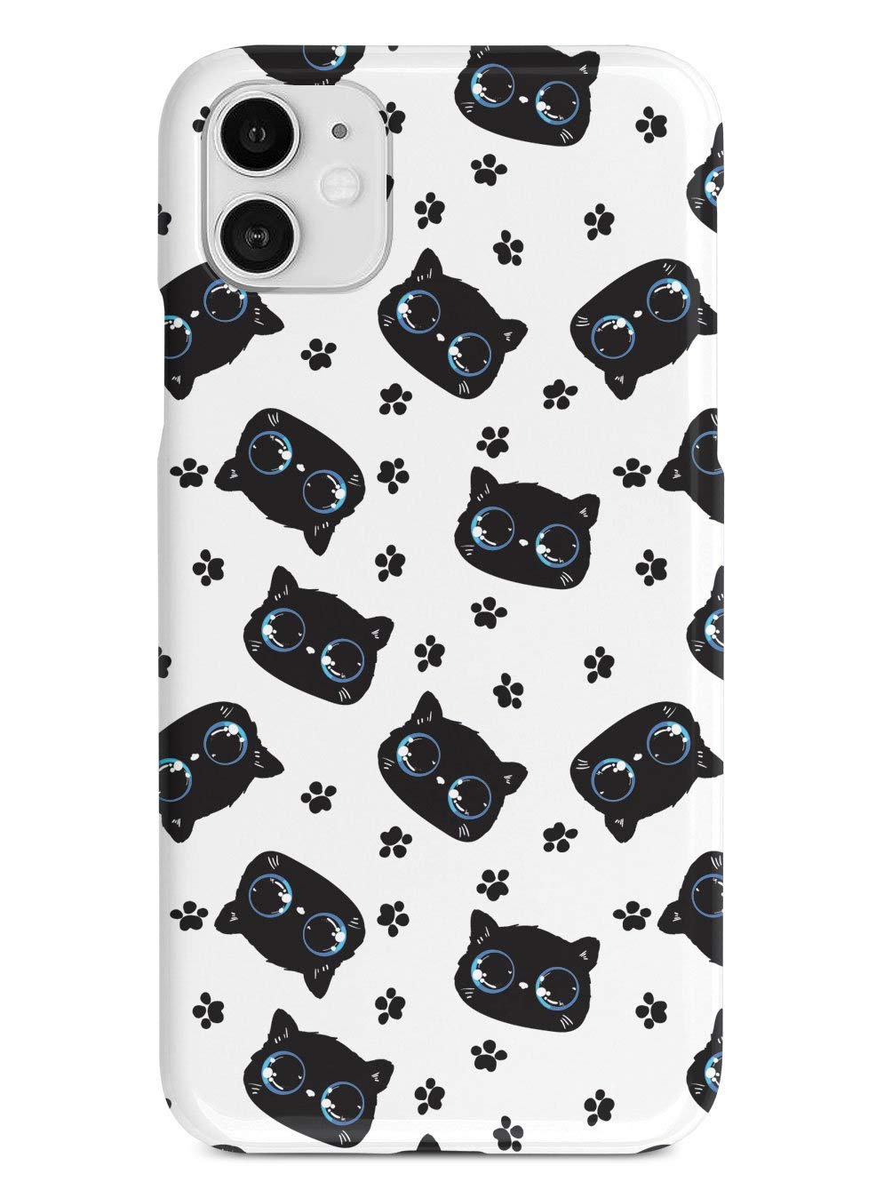 Inspired Cases - Premium 3D Textured Protective Phone Case Compatible with iPhone 11 - Cute Bright Eyed Kitten Pattern in Blue | Perfect for Everyday Use, Gift Giving & Style Protection