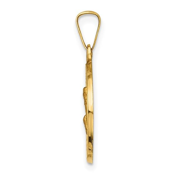 14K Solid Yellow Gold Saint Peregrine Medal Necklace for Women - Religious Pendant Charm for Protection & Healing - Perfect for Gifts, Prayer & Everyday Wear