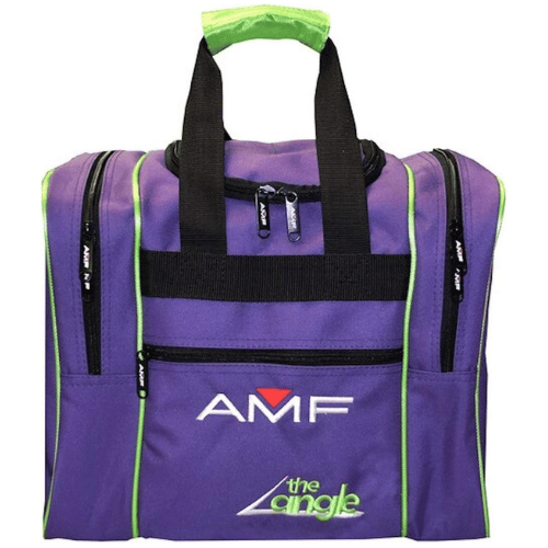AMF The Angle Single Deluxe Purple/Green Bowling Ball Tote Bag - Durable Bowling Accessories for Shoes & Equipment - Perfect for League Play & Practice Sessions