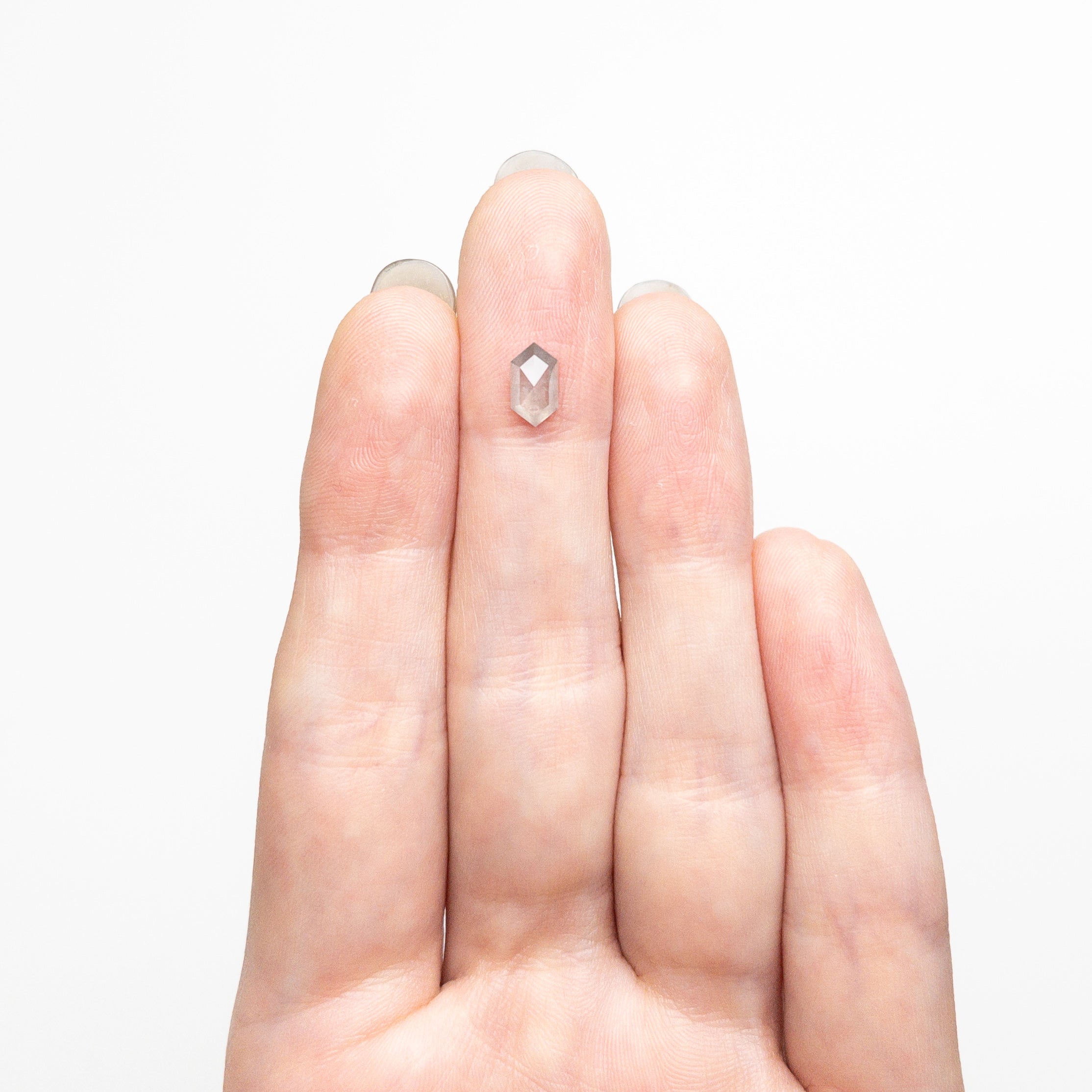 0.76ct Hexagon Rose Cut Diamond - 7.40x4.16x2.51mm Loose Gemstone for Jewelry Making (Item #25457) - Perfect for Engagement Rings, Earrings & Custom Jewelry Designs