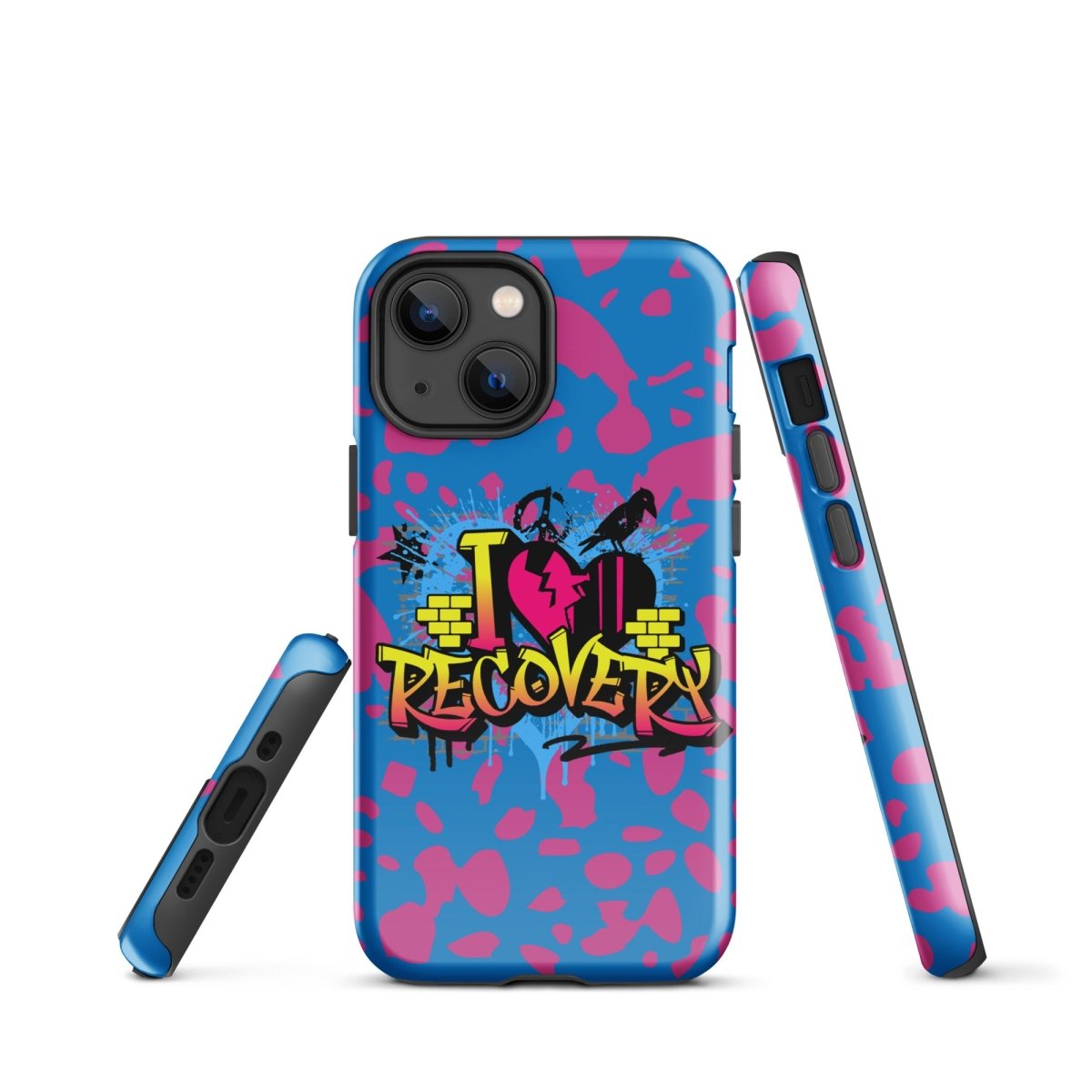 I Love Recovery iPhone Tough Case - Durable Protective Cover for iPhone | Perfect for Sober Living & Addiction Recovery Support