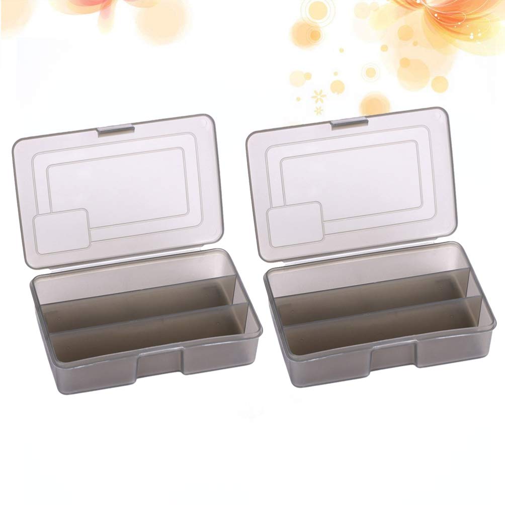 BESPORTBLE 2-Piece Waterproof Fishing Bait Box Set - Plastic Lure Storage Tray with Pulley for Fishing Accessories, Tackle Organization & Outdoor Fishing Gear | Ideal for Freshwater, Saltwater & Ice Fishing