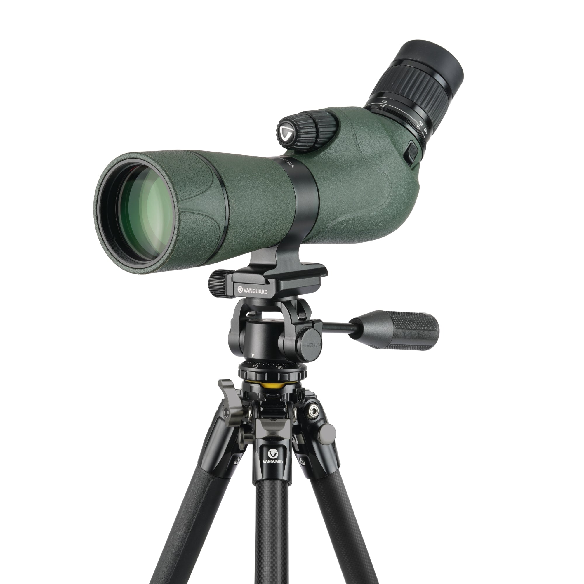VEO 5 264CO28 Carbon Fiber Tripod with Pan Head - Lightweight & Stable for Scopes, Binoculars, Cameras - Perfect for Hunting, Bird Watching, Photography & Outdoor Adventures